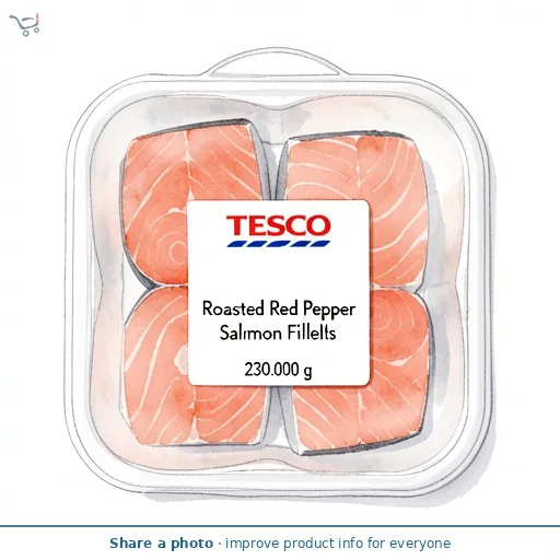 Tesco Roasted Red Pepper Salmon Fillets 230G