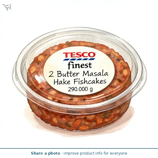 Tesco Finest 2 Butter Masala Hake Fishcakes 290g
