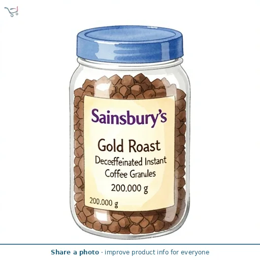 Sainsbury's Gold Roast Decaffeinated Instant Coffee Granules 200g