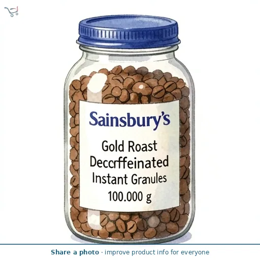 Sainsbury's Gold Roast Decaffeinated Instant Coffee Granules 100g