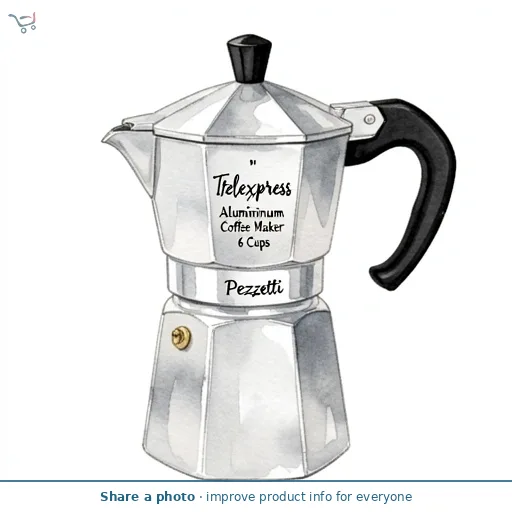 Pezzetti Italexpress Aluminium Coffee Maker 6 Cups