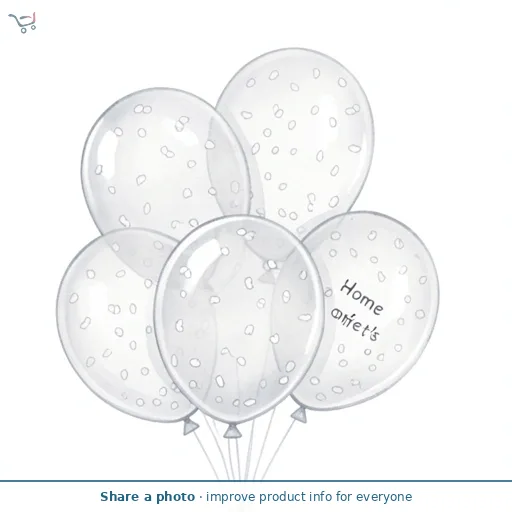 Sainsbury's Home Pack of 6 White Confetti 10" Balloons