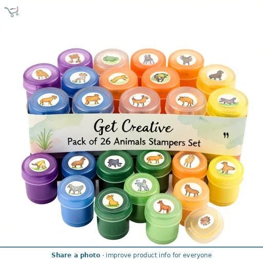 Get Creative Pack of 26 Animals Stampers Set