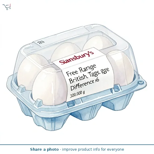 Sainsbury's Free Range British Eggs, Taste the Difference x6 300g