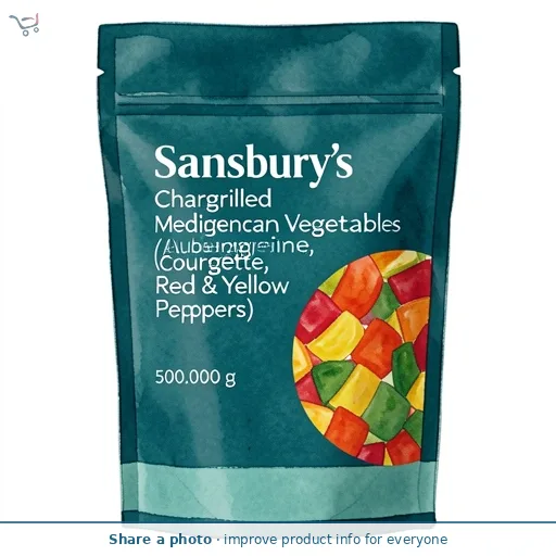 Sainsbury's Chargrilled Mediterranean Vegetables (Aubergine, Courgette, Red & Yellow Peppers) 500g
