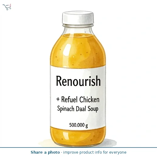 Renourish + Refuel Chicken Spinach Daal Soup 500g