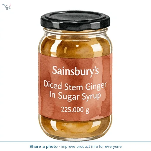 Sainsbury's Diced Stem Ginger In Sugar Syrup 225g