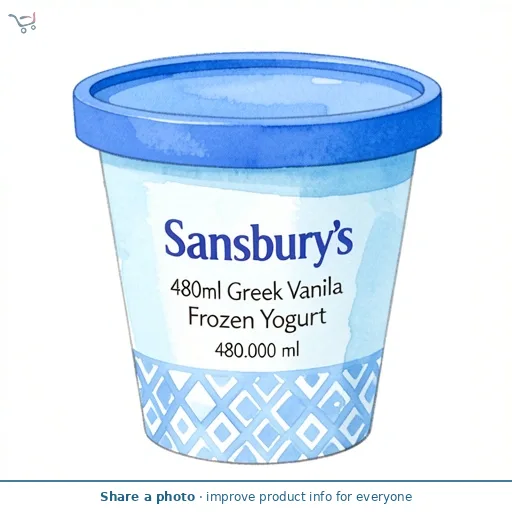 Sainsbury's 480ml Greek Style Vanilla Frozen Yogurt