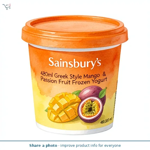 Sainsbury's 480ml Greek Style Mango & Passion Fruit Frozen Yogurt