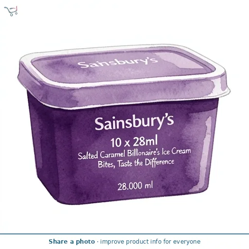 Sainsbury's 10 x 28ml Salted Caramel Billionaire's Ice Cream Bites, Taste the Difference