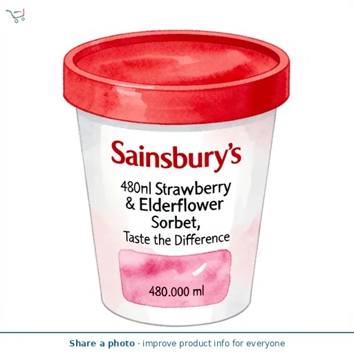 Sainsbury's 480ml Strawberry & Elderflower Sorbet, Taste the Difference