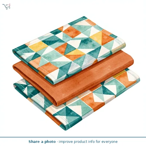 Habitat Pack of 3 Geo Cube Tea Towels