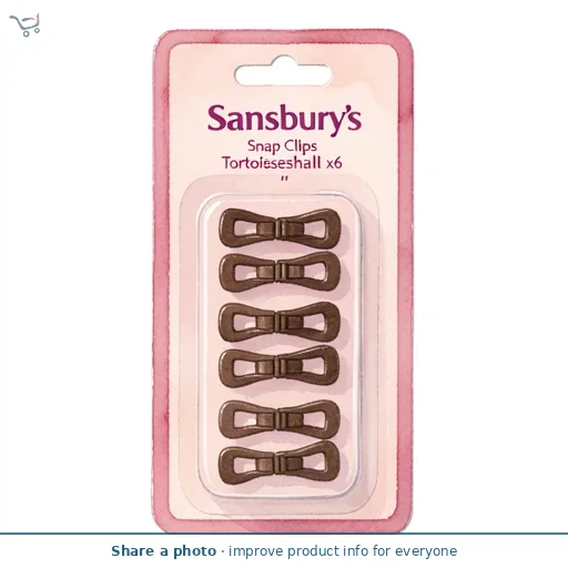 Sainsbury's Snap Clips Tortoiseshell x6