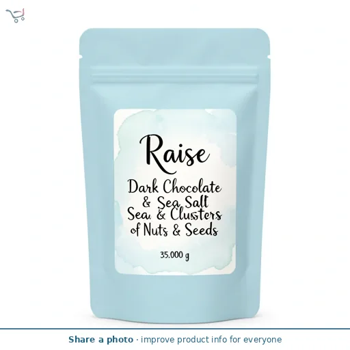 Raise Dark Chocolate & Sea Salt Clusters of Nuts & Seeds 35g