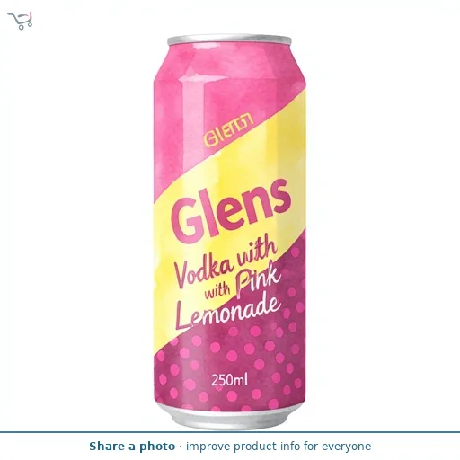 Glens Vodka with Pink Lemonade 250ml