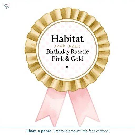 Habitat Adult Birthday Rosette Pink & Gold