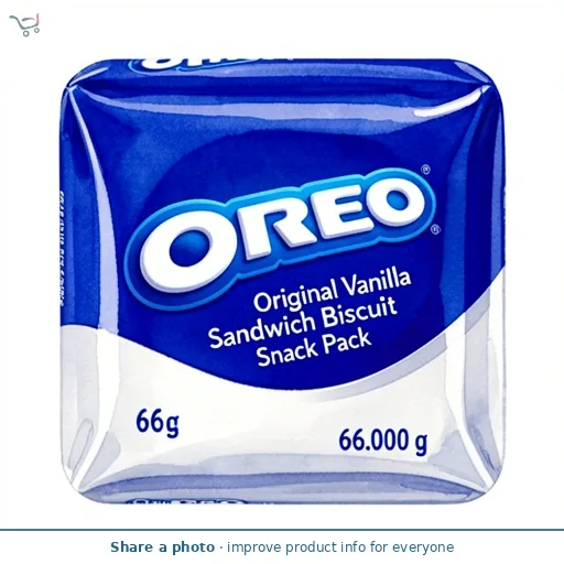 Oreo 66g Original Vanilla Sandwich Biscuit Snack Pack
