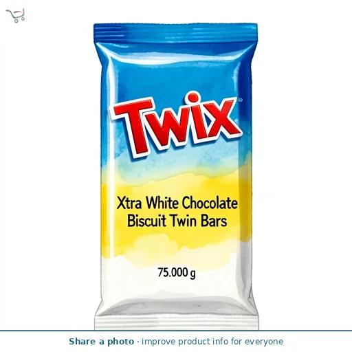 Twix Xtra White Chocolate Biscuit Twin Bars 75g