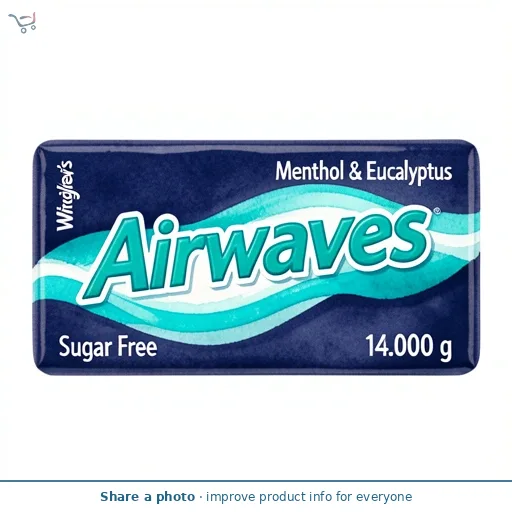 Wrigley's Airwaves Menthol & Eucalyptus Sugar Free Chewing Gum 14g