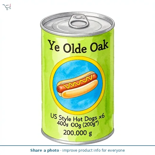 Ye Olde Oak US Style Hot Dogs x6 400g (200g*)
