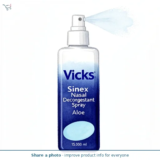 Vicks Sinex Nasal Decongestant Spray Aloe