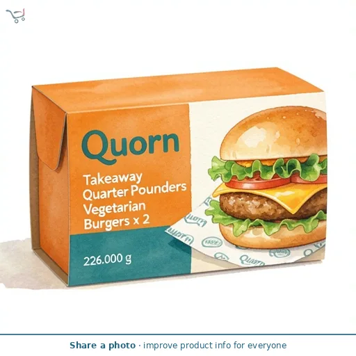 Quorn Takeaway Quarter Pounders Vegetarian Burgers x 2 226g