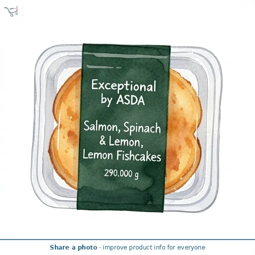 Exceptional by ASDA Salmon, Spinach & Lemon Fishcakes 290g