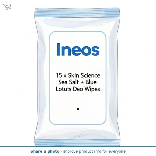 Ineos 15 x Skin Science Sea Salt + Blue Lotus Deo Wipes
