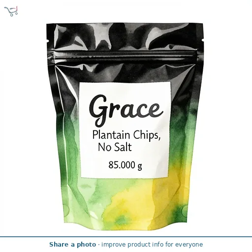 Grace Plantain Chips, No Salt 85g