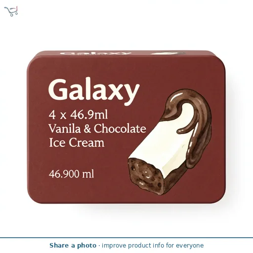 Galaxy 4 x 46.9ml Vanilla & Chocolate Ice Cream