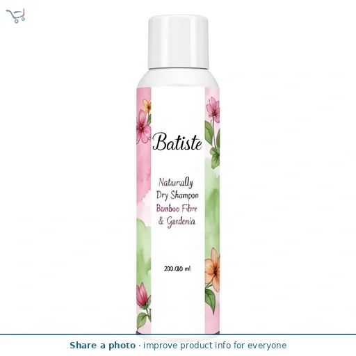 Batiste Naturally Dry Shampoo Bamboo Fibre & Gardenia 200ml