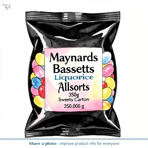 Maynards Bassetts Liquorice Allsorts 350g Sweets Carton