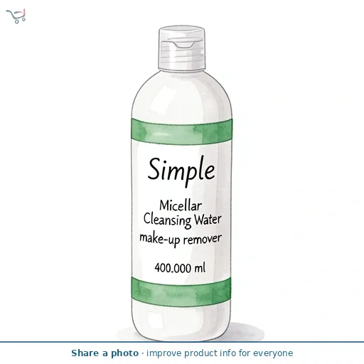 Simple Micellar Cleansing Water make-up remover