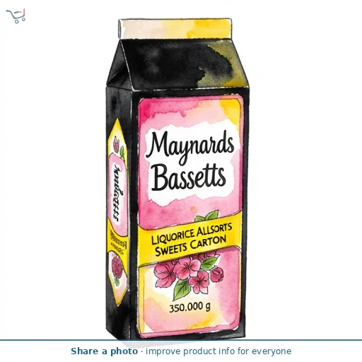 Maynards Bassetts Liquorice Allsorts Sweets Carton 350g