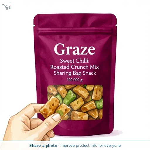 Graze Sweet Chilli Roasted Crunch Mix Sharing Bag Snack 100g