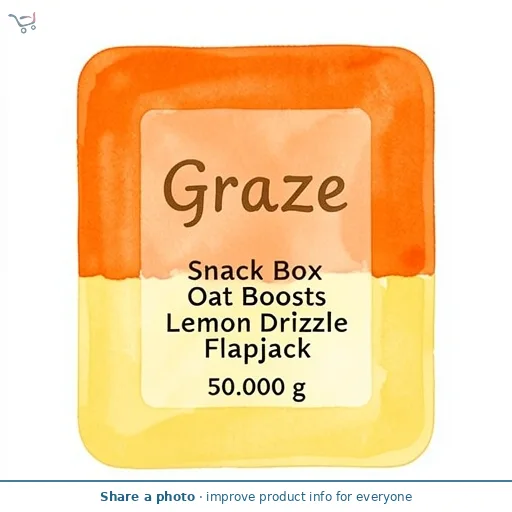 Graze Snack Box Oat Boosts Lemon Drizzle Flapjack 50g