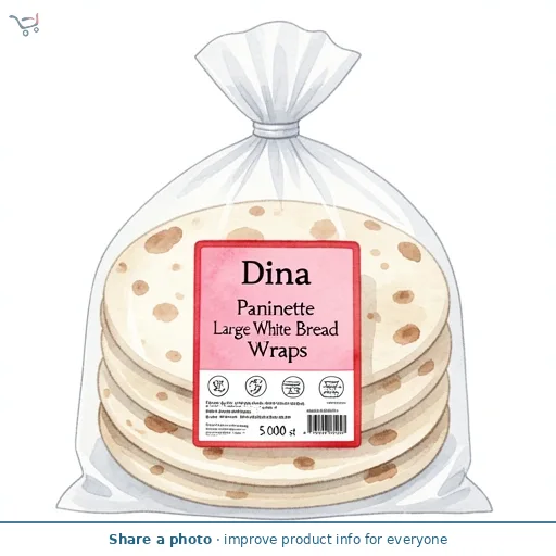 Dina Paninette Large White Bread Wraps