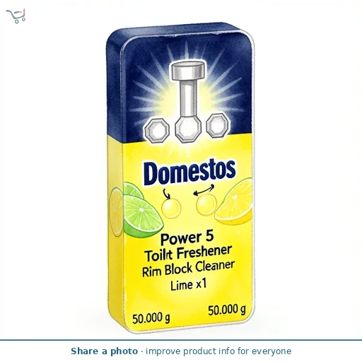 Domestos Power 5 Toilet Rim Block Lime 50 g