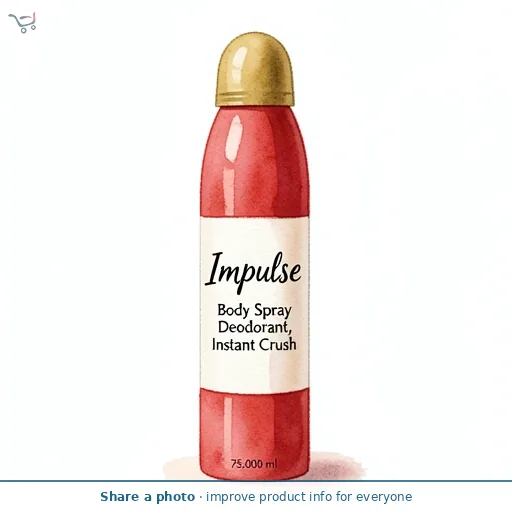 Impulse Body Spray Deodorant, Instant Crush 75ml