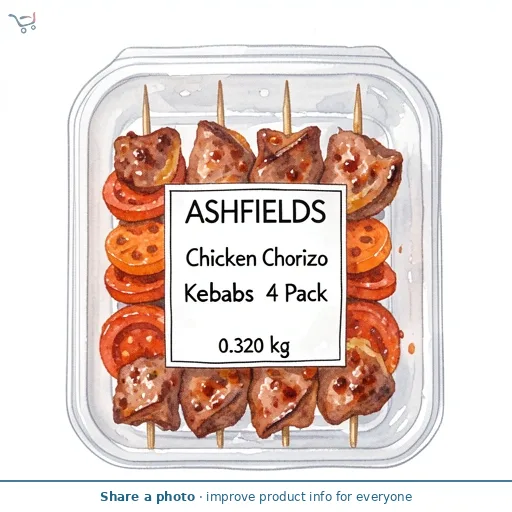 Chicken & Chorizo Kebabs 4 Pack