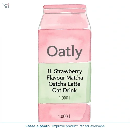 Oatly 1L Strawberry Flavour Matcha Latte Oat Drink