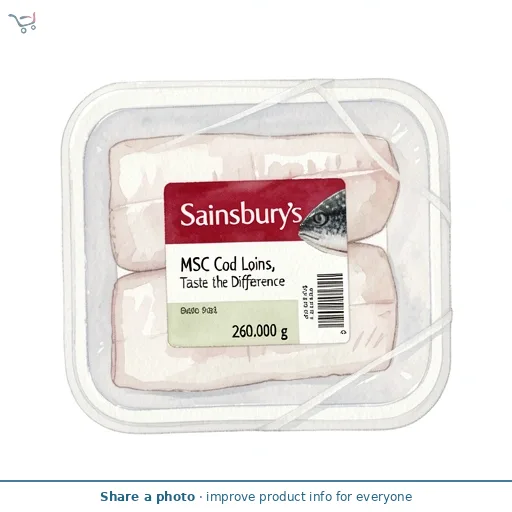 Sainsbury's MSC Cod Loins, Taste the Difference 260g