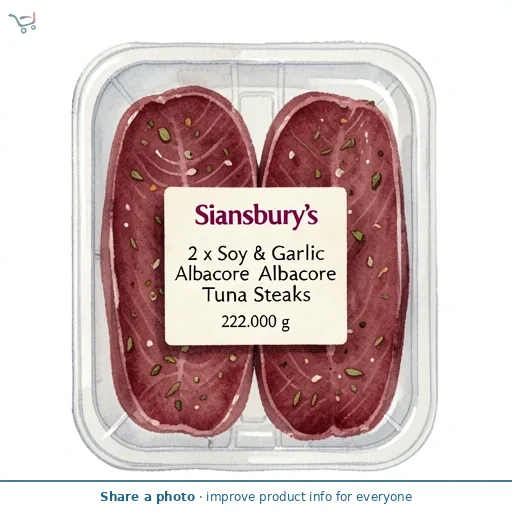Sainsbury's 2 x Soy & Garlic Albacore Tuna Steaks 222g