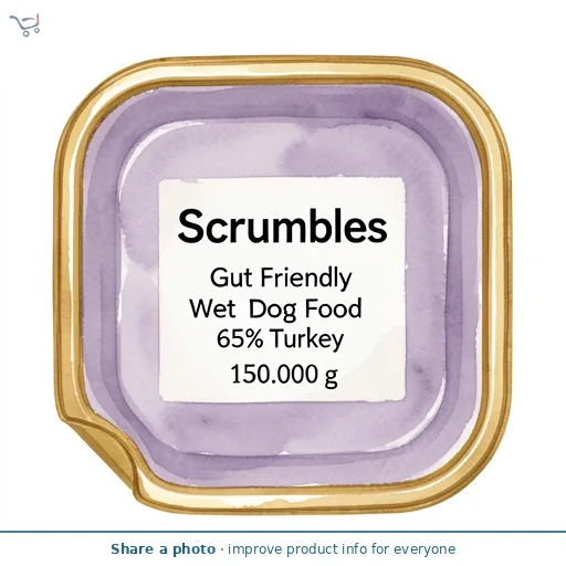 Scrumbles Gut Friendly Wet Dog Food 65% Turkey 150g