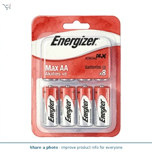 Energizer Max AA Alkaline Batteries x8