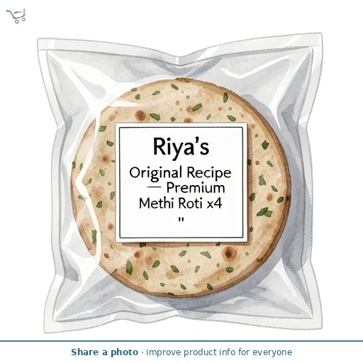 Riya's Original Recipe Premium Methi Roti x4