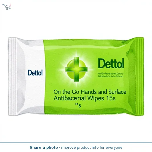 Dettol On the Go Hands and Surface Antibacterial Wipes 15s