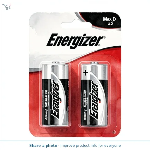 Energizer Max D Alkaline Batteries x2