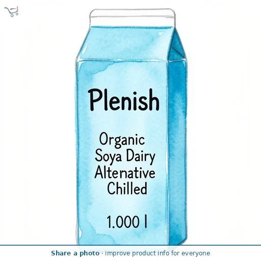 Plenish 1L Chilled Dairy Free Organic Soya Drink