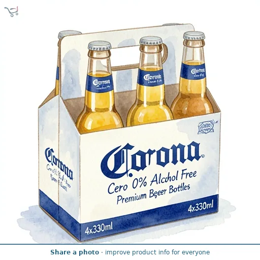 Corona Cero 0% Alcohol Free Premium Lager Beer Bottles 4x330ml
